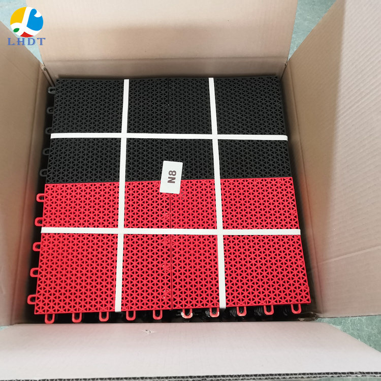 Interlocking drainage tiles multi-purpose sports flooring used basketball courts for sale