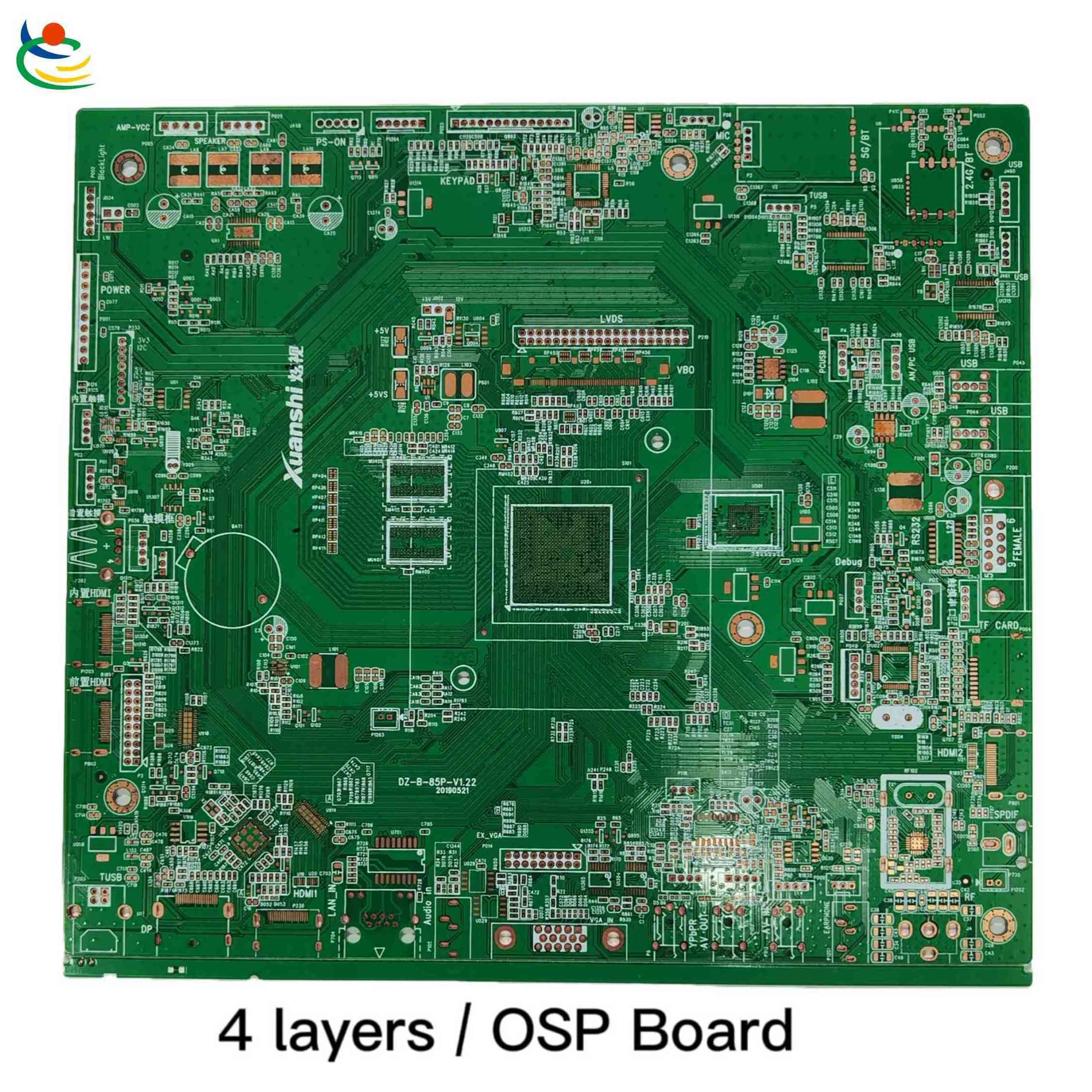 Professional Custom electronic printing PCB Layout Design Green Solder Ink PCB 4 Layers OSP PCB Power Bank Printed Circuit Board