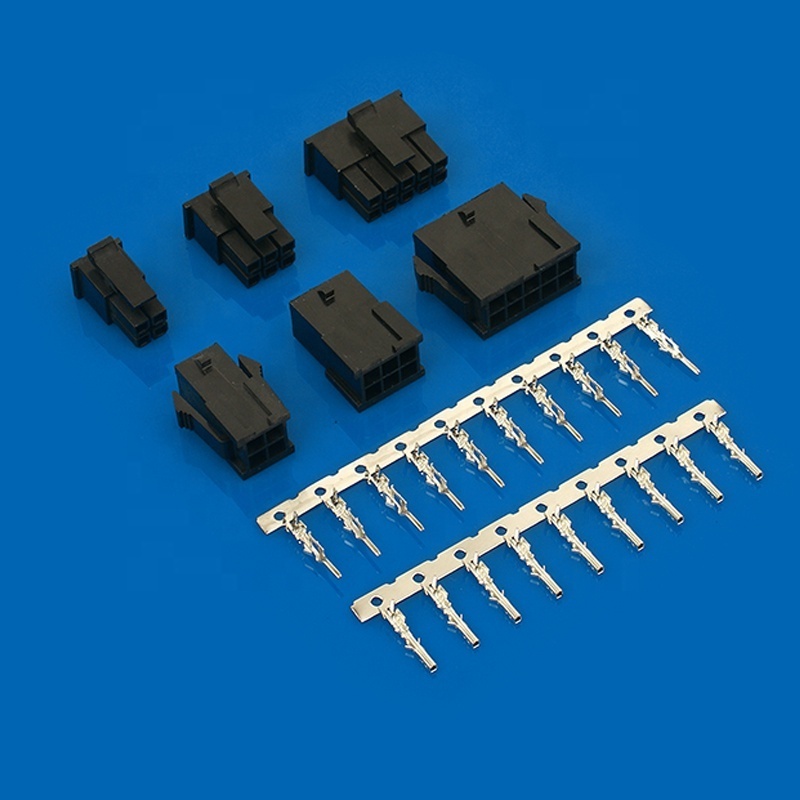 To Female Connector Free Adapter Female Male Molex Connector Nylon ODM/OEM Molex Micro-fit 3.0 Male Automotive 8 Pin 3.96 Black