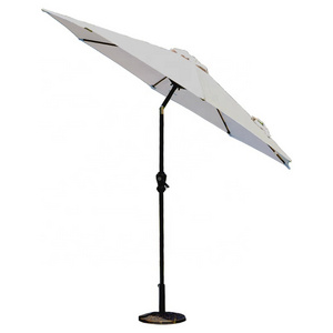 Outdoor Umbrella Hand-Cranking Garden Beach Restaurant Patio Sun Canvas Parasol Umbrella With Push Button Tilt And Crank