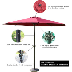 2021 Garden furniture boho umbrella outdoor beach parasol umbrella table tray for outdoor garden