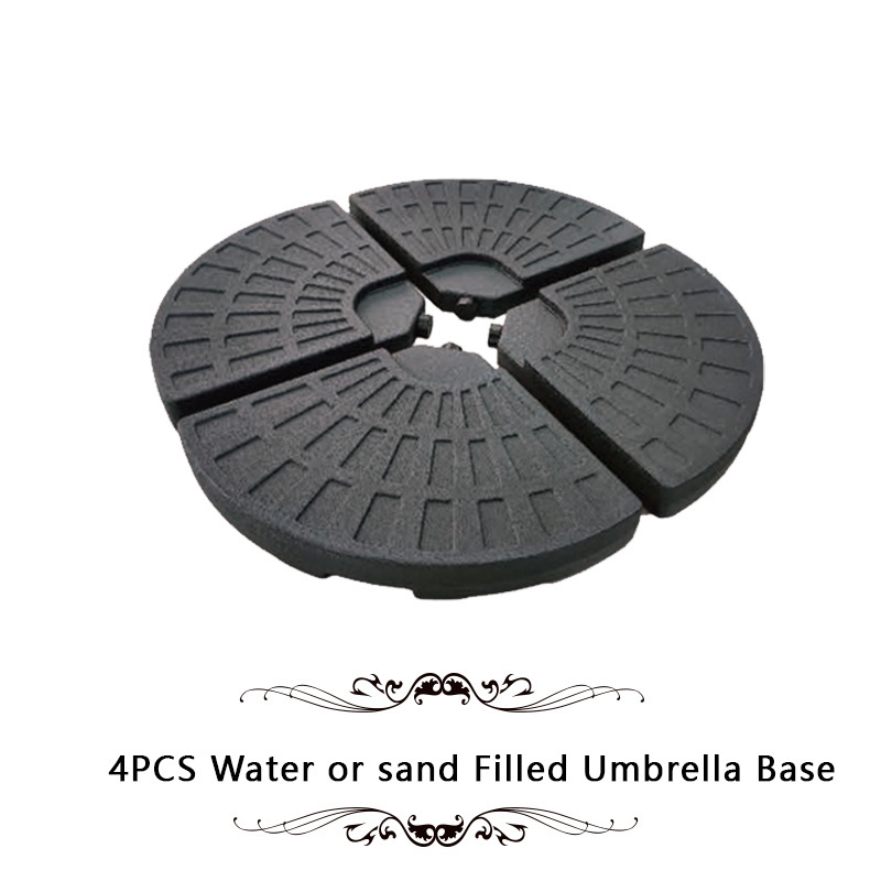 Factory wholesale Fillable Patio Umbrella Base Stand, Umbrella Stand Round Base, Water & Sand Filled Parasol Base