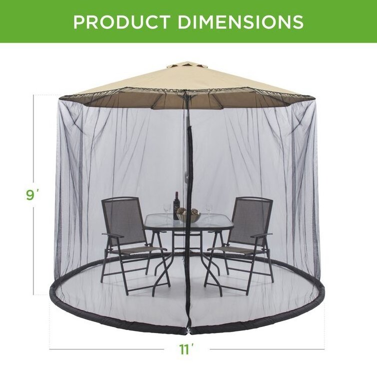 100% Polyester market garden waterproof parasol for table outdoor Umbrella with mosquito nets