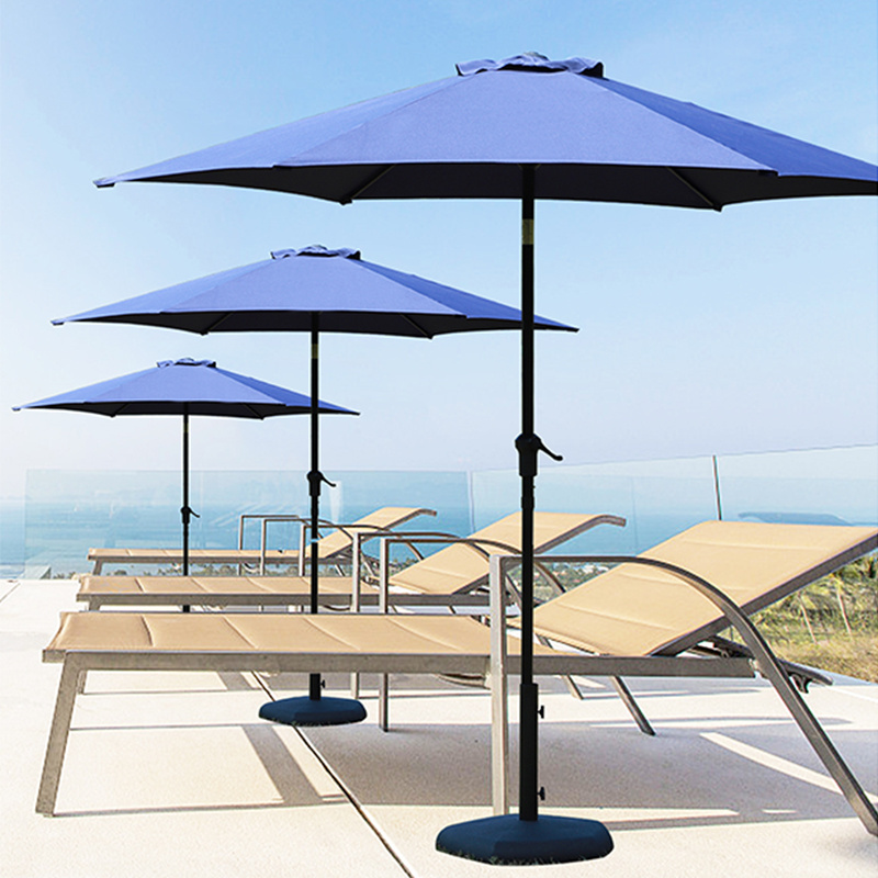 Outdoor Furniture 2m7 8 Ribs Patio Umbrella Polyester Fabric Outdoor Yard Patio Parasol Garden Umbrella