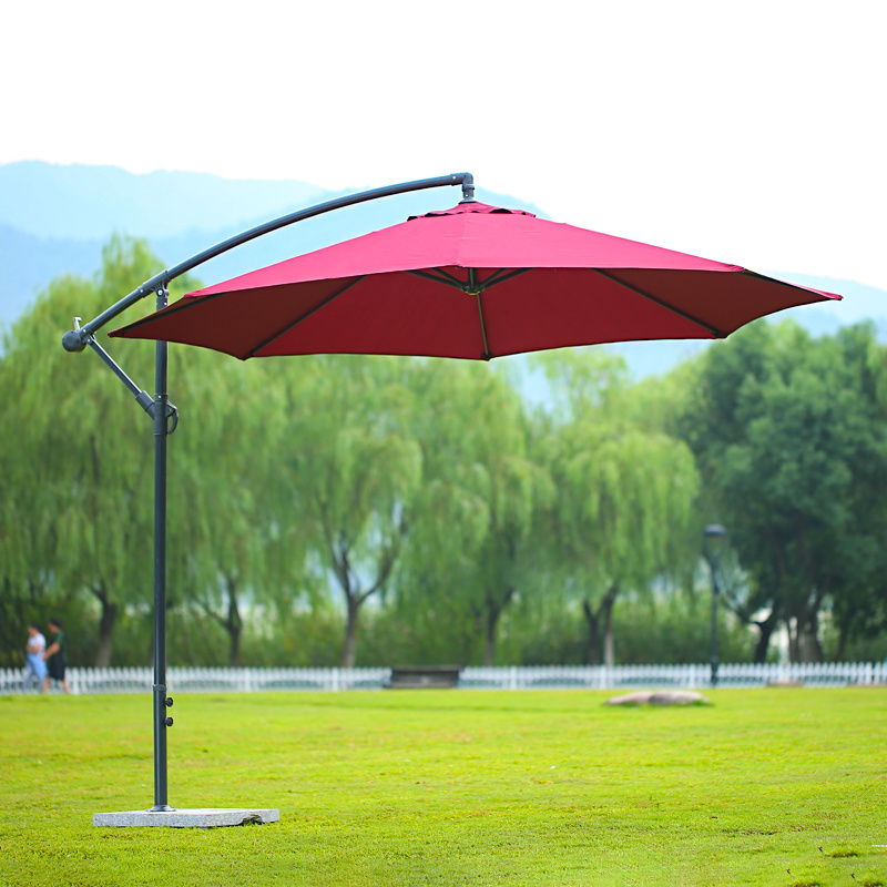 banana umbrella outdoor hanging waterproof cantilever garden beach patio sun canvas parasol iron restaurant umbrella