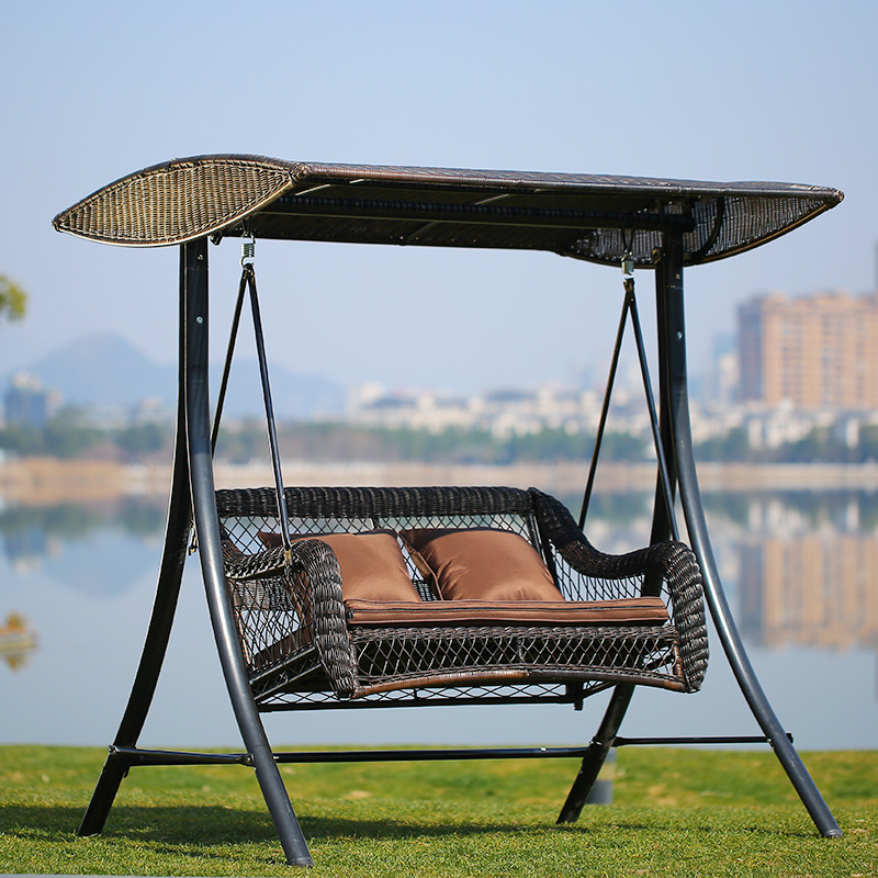 Retro style outdoor furniture garden adult swings chair 2 chairs for bedroom beach patio chair swing iron metal