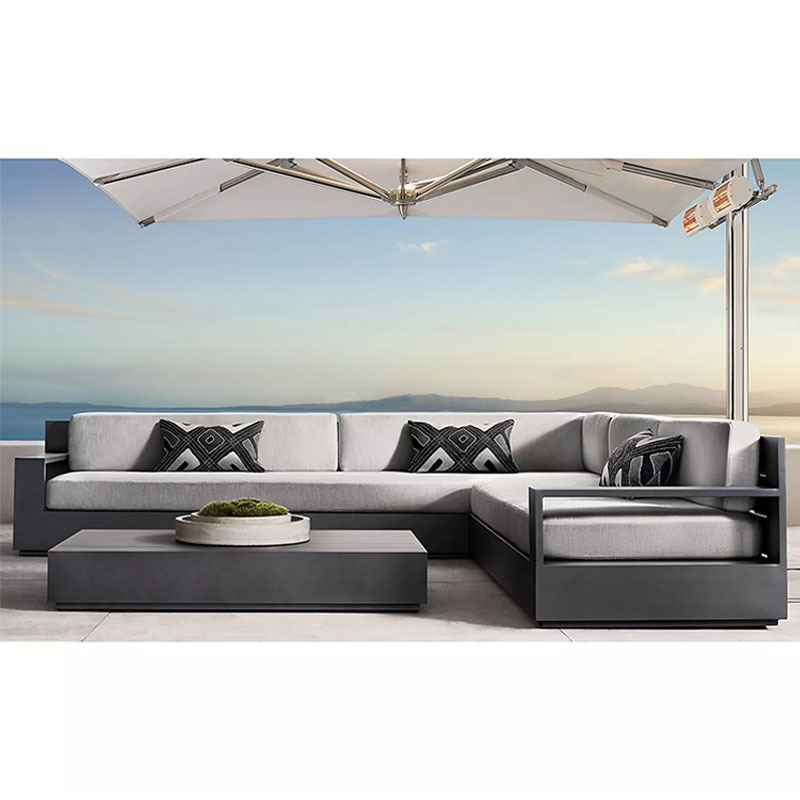 New Design Patio Outdoor Furniture sofa set Large Aluminum Outdoor Garden Sofa