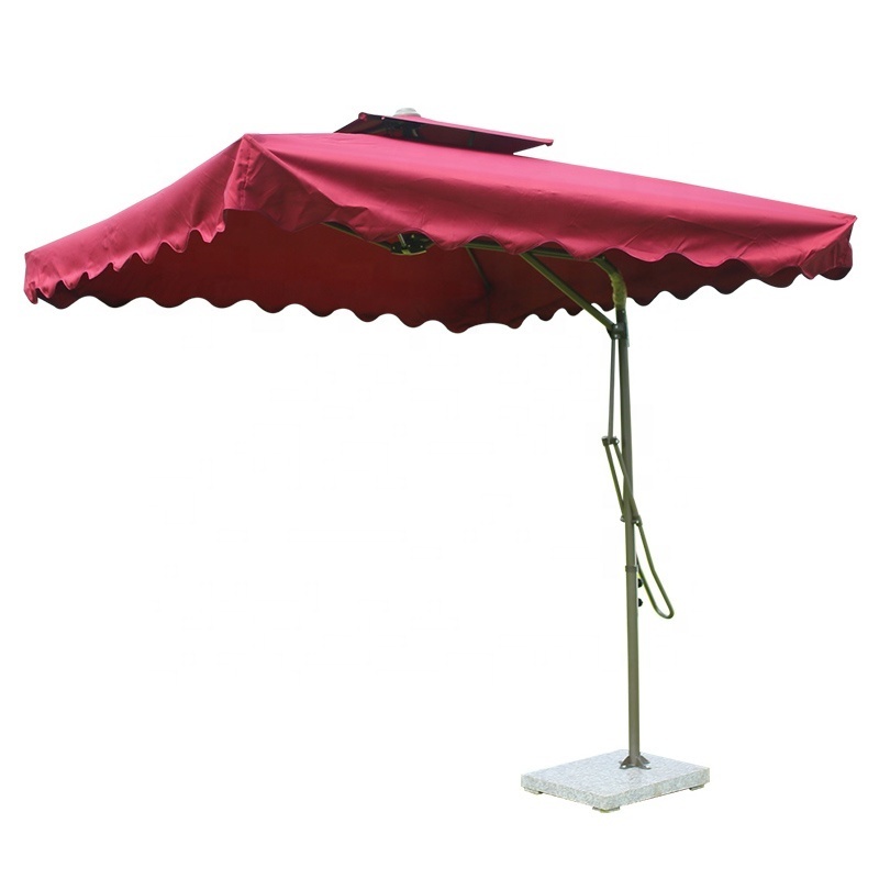 Awning Outdoor Square Beach Umbrella Hanging Double Layer Small Roma Umbrellas Cantilever Garden Patio Sun Parasol Restaurant