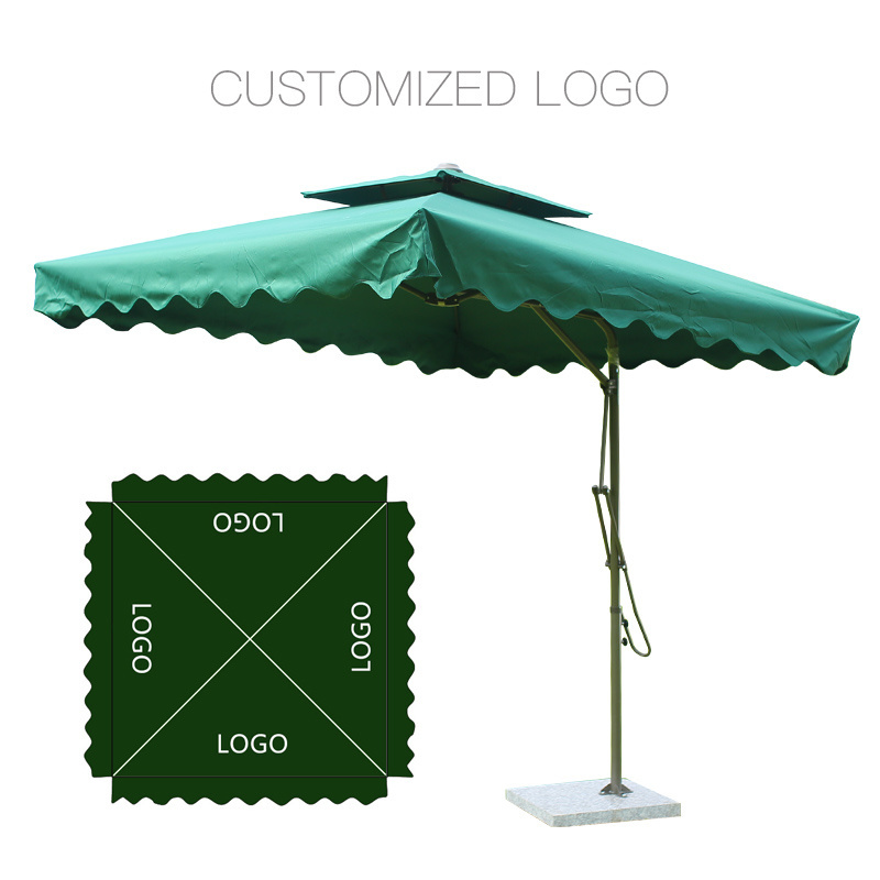 Awning Outdoor Square Beach Umbrella Hanging Double Layer Small Roma Umbrellas Cantilever Garden Patio Sun Parasol Restaurant