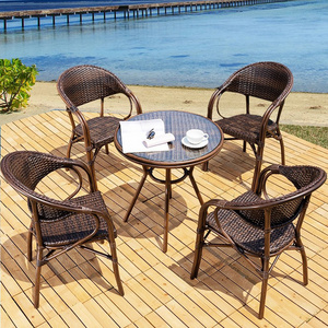 Hot selling concise style A five-piece set of patio tables and chairs Outdoor rattan chairs