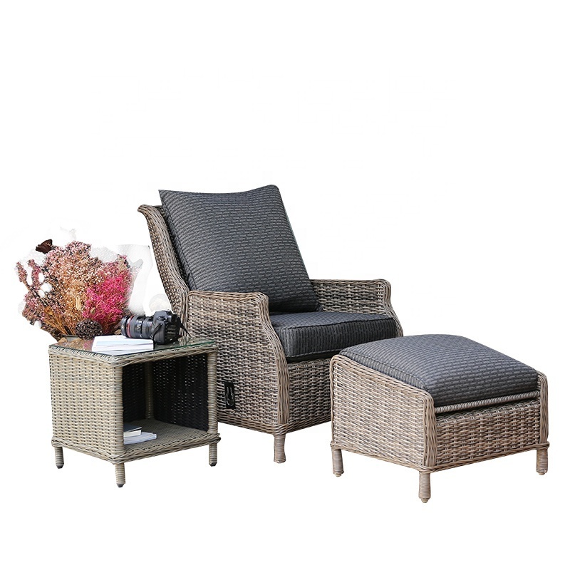 Outdoor Garden Rattan Furniture Sofa Sets Dining Chair Table Wicker Patio Cushion Garden Set Adjustable Lounge