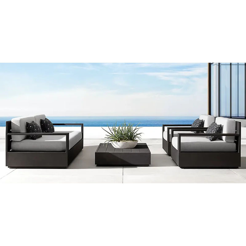 New Design Patio Outdoor Furniture sofa set Large Aluminum Outdoor Garden Sofa