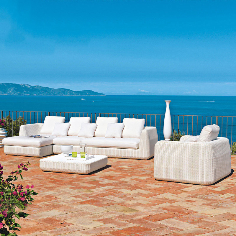 High-end exclusive custom Outdoor wicker sofa set patio furniture for garden rest villa Home Bar