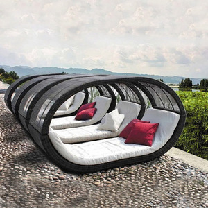 Outdoor Daybed Teak  sunbed lounge sofa sets chair garden sets wood furniture rattan chaise