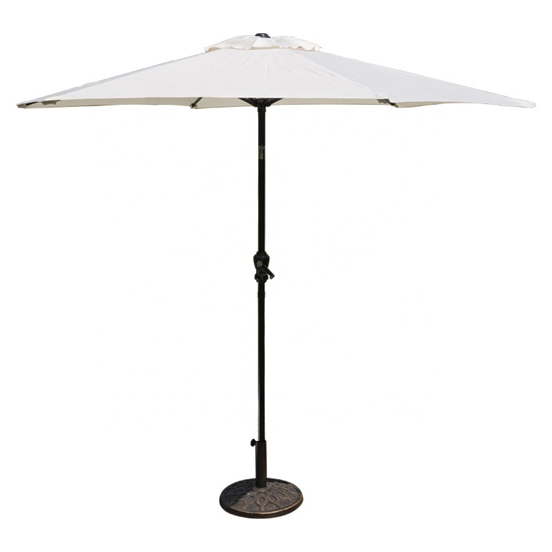 Outdoor Umbrella Hand-Cranking Garden Beach Restaurant Patio Sun Canvas Parasol Umbrella With Push Button Tilt And Crank