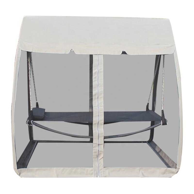 High Quality Swing Bed Chair Garden Roof Outdoor Netting Patio Swings Wrought Metal Hanging Anti-Mosquito