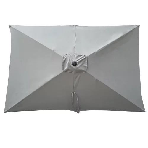 Market Outdoor Patio Umbrella with Push Button Tilt and Crank, Waterproof, UV Protection,LIGHT GRAY