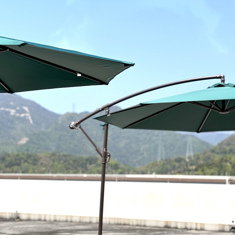 Best Choice Products 10ft Offset Banana Hanging Polyester Market Patio Umbrella