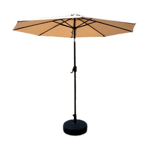 Steel frame durable garden parasol aluminum pole crank handle large patio umbrella