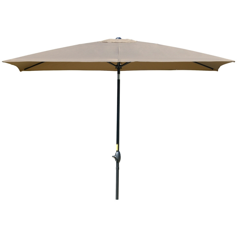 Custom High Quality Outdoor Dark Khaki Beach Farm Garden Market Umbrella Morden Parasol Garden Patio Umbrellas