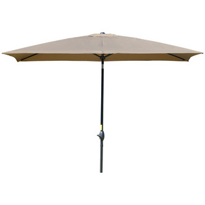 Custom High Quality Outdoor Dark Khaki Beach Farm Garden Market Umbrella Morden Parasol Garden Patio Umbrellas