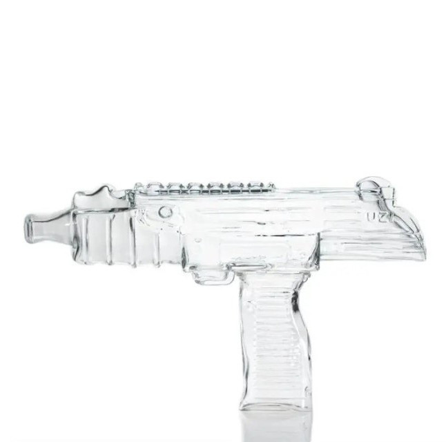 Fathers Day Top Selling Sellers Ak 47 Gun Shaped Glass Bottle Unique Wine Glasses For Gift Party