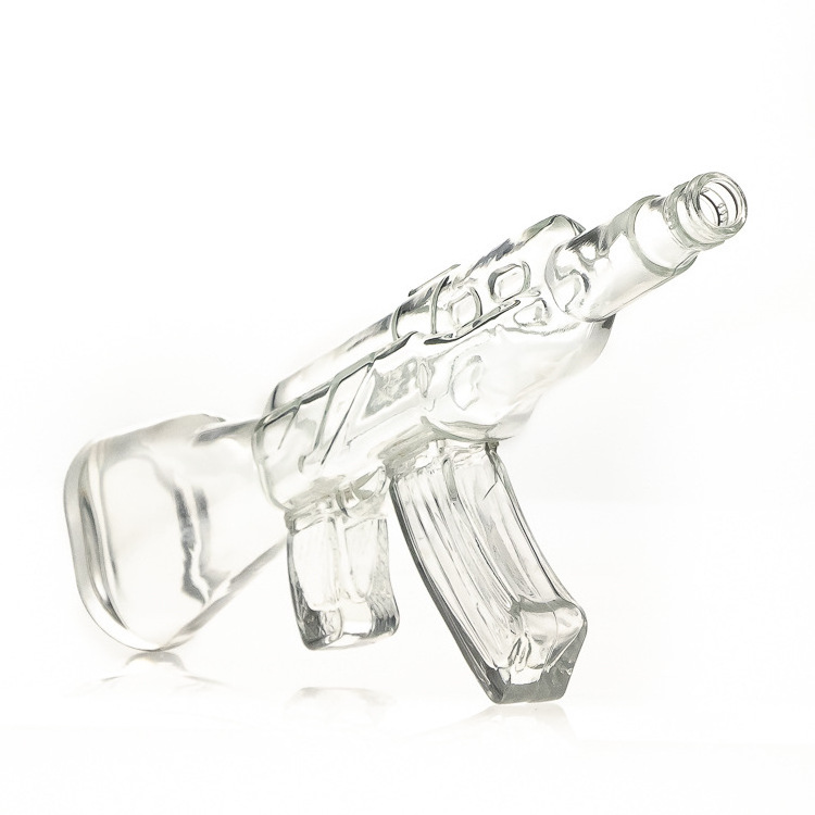 Fathers Day Top Selling Sellers Ak 47 Gun Shaped Glass Bottle Unique Wine Glasses For Gift Party