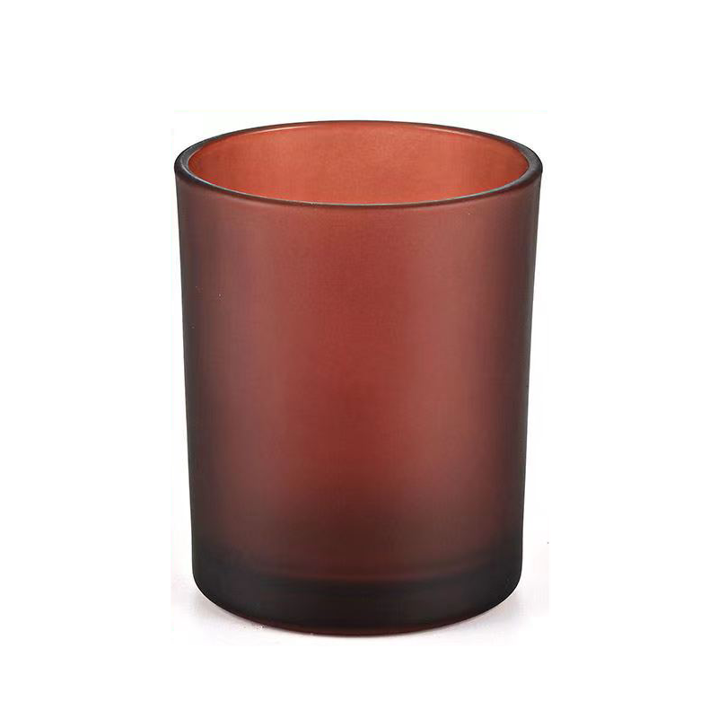 High Quality  Custom Empty 6oz 8oz 10oz 12oz Matte Black Candle Holder Glass Candles Jars With Wooden Lids In Bulk