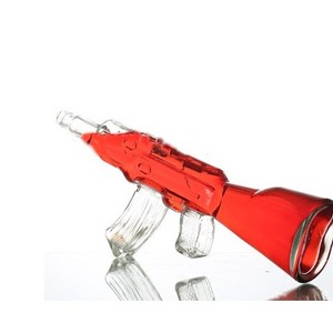 1000ml Handmade Glass Ak 47 Gun Shape Decanter With Glasses Whiskey Accessories