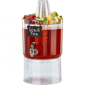 New Beverage Dispenser, 1.75 gallon Clear Glass Jug with Spigot pefect for Lemonade, Tea, Juice, Cola, Cold water, Beer