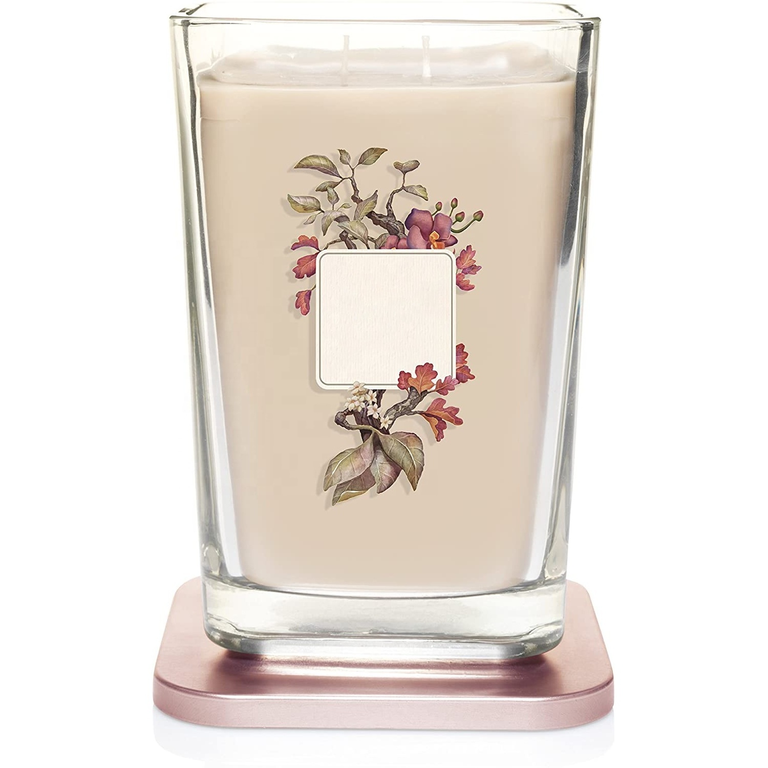 Candle Elevation Collection with Platform Lid Velvet Woods Scented Candle, Large