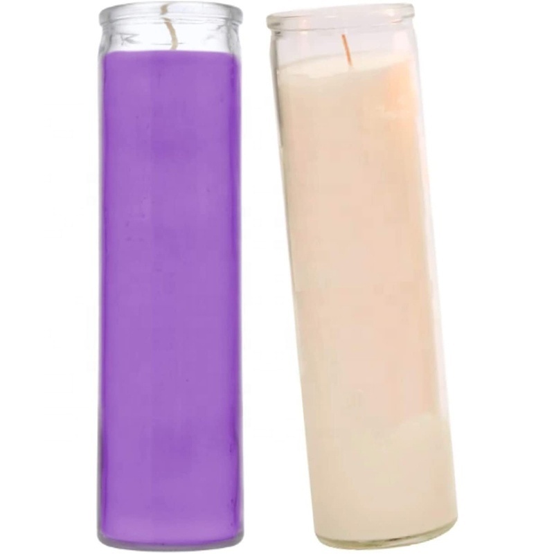 Tall Pillar Prayer Candles Candles in Glass Jar Container for Religious, Memorial, Party Decor, Vigil and Emergency Use