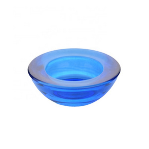 12pcs blue glass tealight holder set round votive candle holder small glass candle holders for wedding party