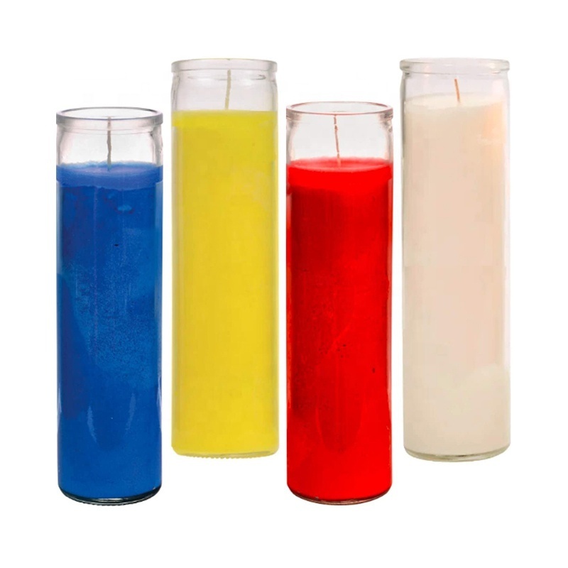 Tall Pillar Prayer Candles Candles in Glass Jar Container for Religious, Memorial, Party Decor, Vigil and Emergency Use