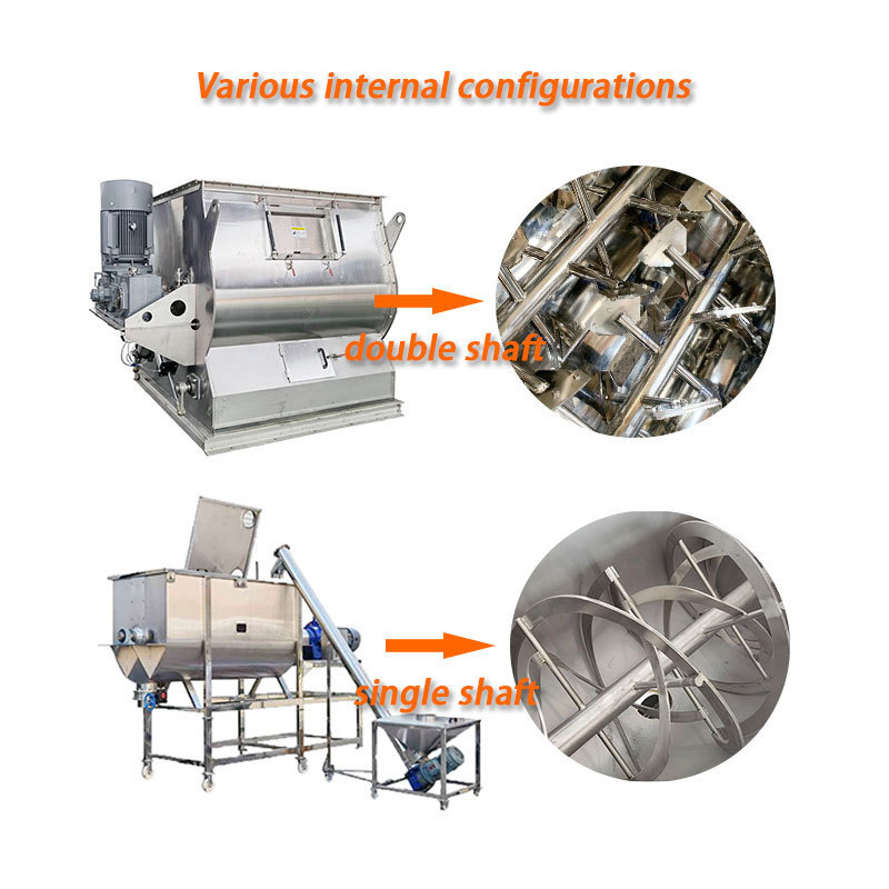 300-10000L stainless steel mixing machine horizontal double ribbon mixer  spices mixing blender