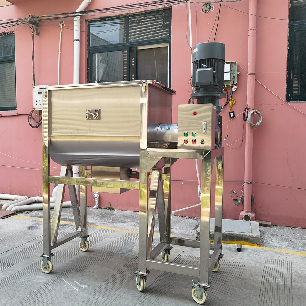 cement ribbon mixer machine 500kg spice mixer processing fully automatic flour mixer