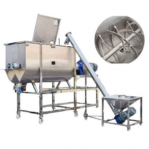 100/200/300/500/1000 L ribbon mixer 500kg horizontal organic fertilizer mixer mixer machine for mushroom substrate