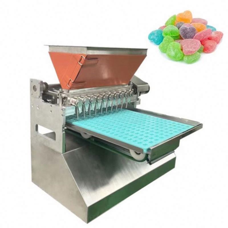 automatic candy maker small bear hard sweet depositor gummy filling chocolate moulding swirl lollipop gummy candy making machine