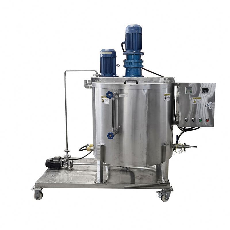 ibc barrel mixer liquid agitator steel beverage perfume chemical heating emulsion mixing tank