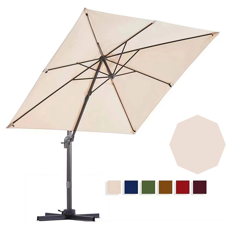 Outdoor furniture Large Umbrella Outdoor Garden Stand Roman Umbrella Patio Cantilever Aluminum Umbrella For Beach