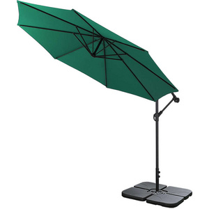 Outdoor furniture 9ft yard patio umbrella 180g polyester fabric cantilever garden umbrella 8 ribs parasol sun hanging umbrella