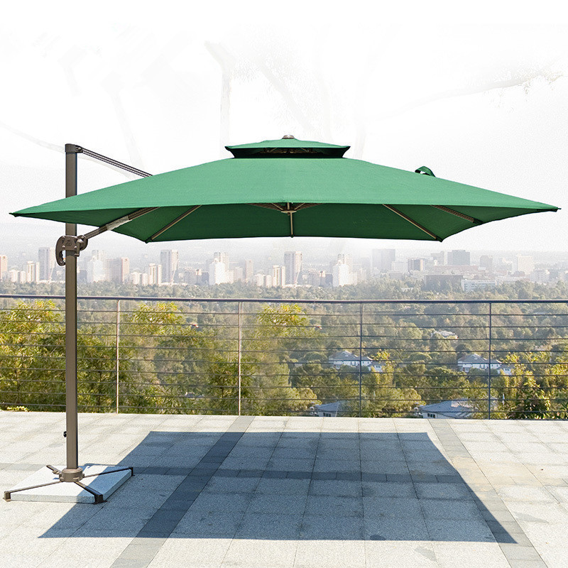 outdoor garden umbrella Aluminum 2.5m square hanging Offset parasols garden Cantilever beach sun patio umbrellas