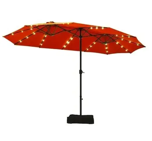 High Quality 15 ft Double Sided Large Patio Garden twin Umbrella Outdoor hanging Umbrella