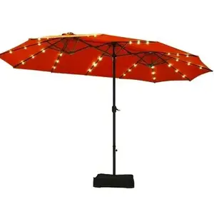 High Quality 15 ft Double Sided Large Patio Garden twin Umbrella Outdoor hanging Umbrella