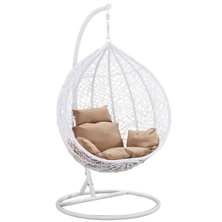 Modern Outdoor Furniture Garden Hanging Rattan Swing Chair Double Soft Wicker Patio Egg Swings Chairs