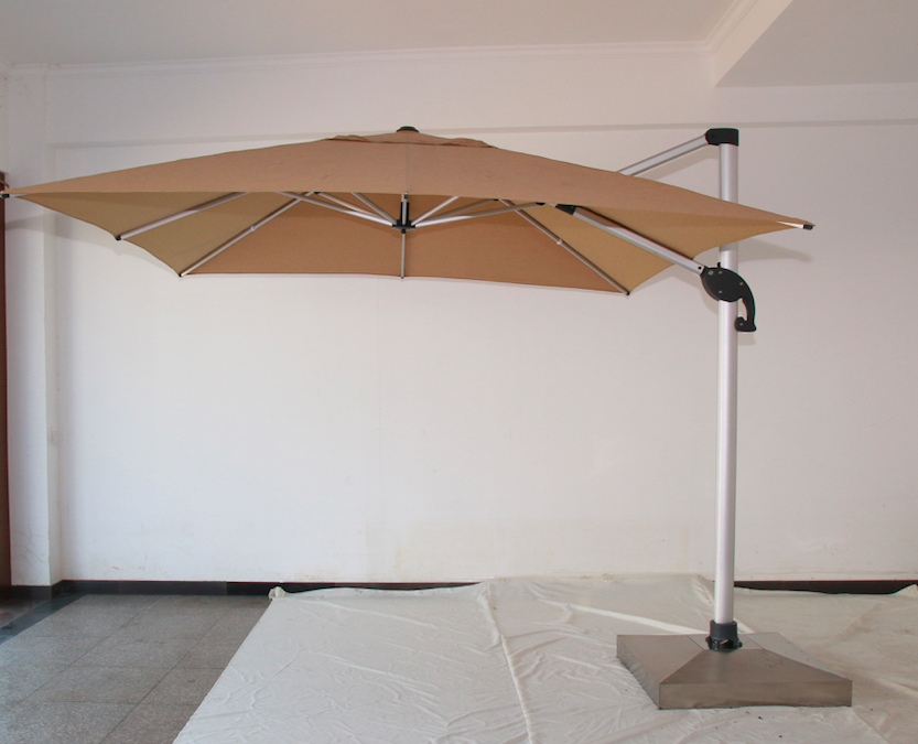 Professional design luxurious patio parasol customized outdoor cantilever parasol Roma umbrella