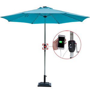 sunshade outdoor usb led parasol outdoor furniture garden sunshade umbrella