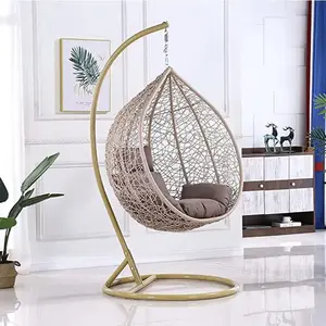 Modern Patio Swings Outdoor Rattan Swing Egg Chair Garden Furniture Hanging Single All Color Swing Chair for Bedroom