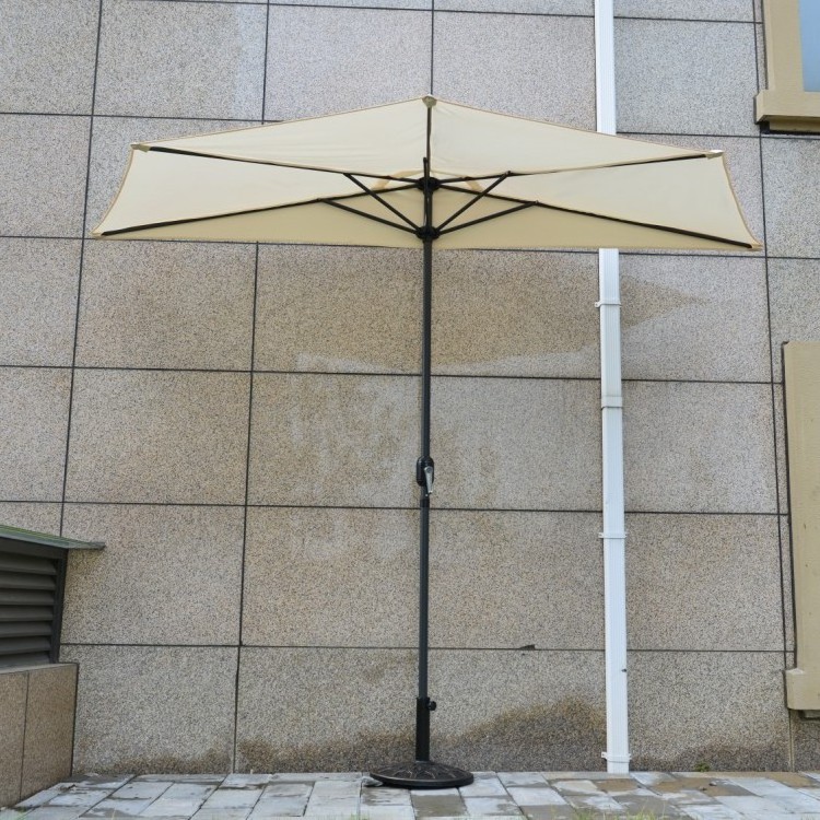 Beige Wall parasol/250 cm Outdoor umbrella/one side Small umbrella