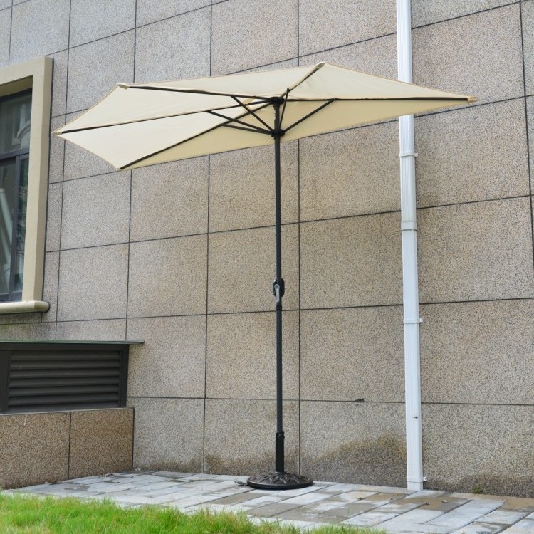 Beige Wall parasol/250 cm Outdoor umbrella/one side Small umbrella